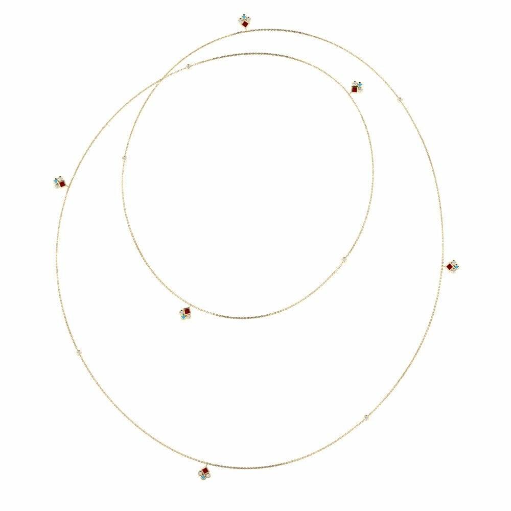 Rode Zirkoon Ketting Mitete