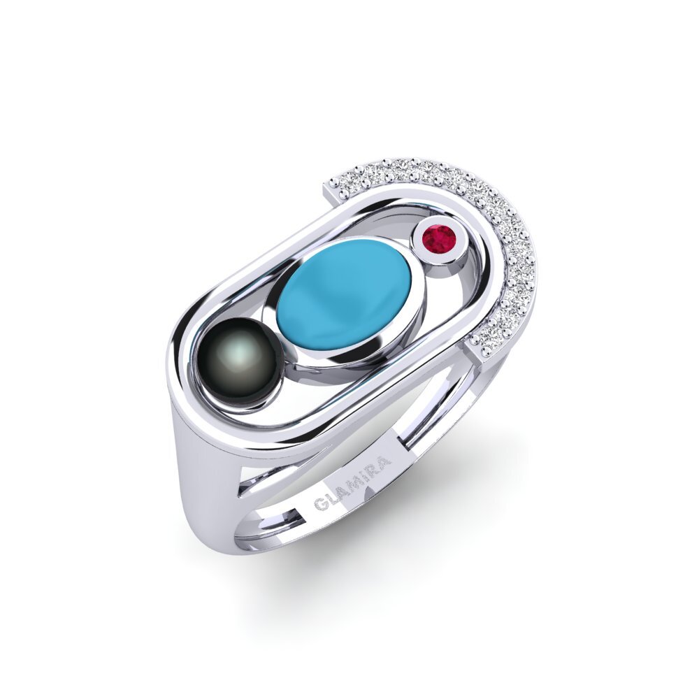 14ct White Gold Ring Sassari