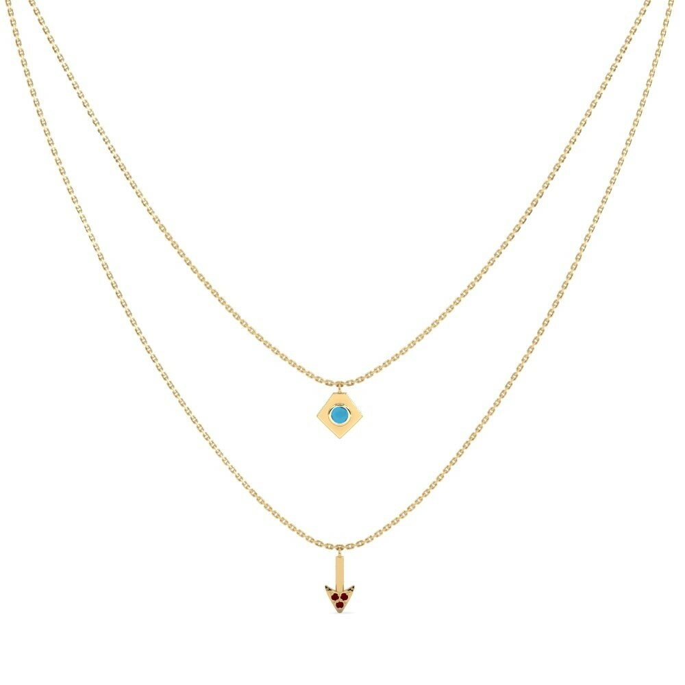 Rode Zirkoon Ketting Shpits