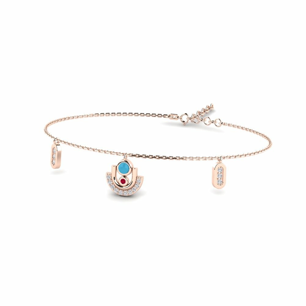 14K Rood Goud Dames Armband Trento