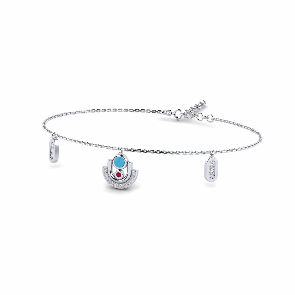 9ct White Gold Women's Bracelet Trento