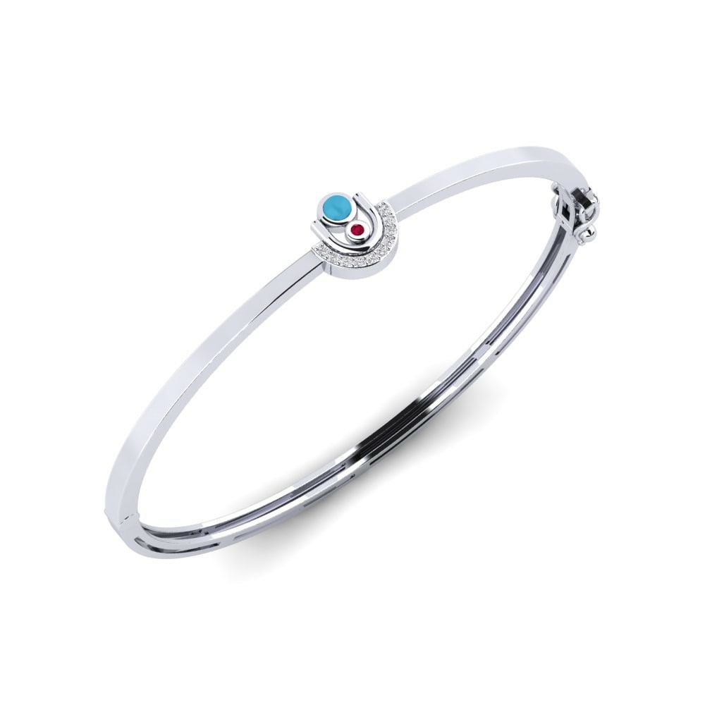 9ct White Gold Women's Bangle Vicenza