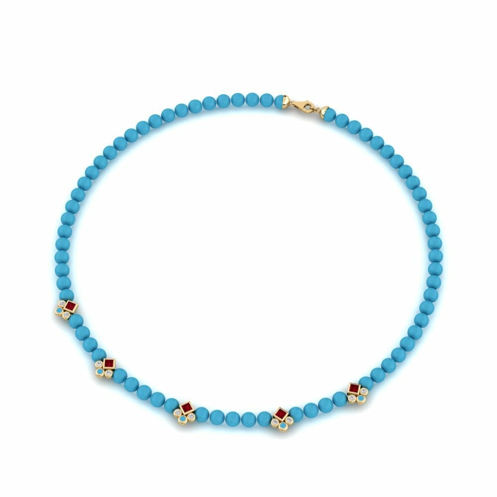 Rode Zirkoon Ketting Wisa