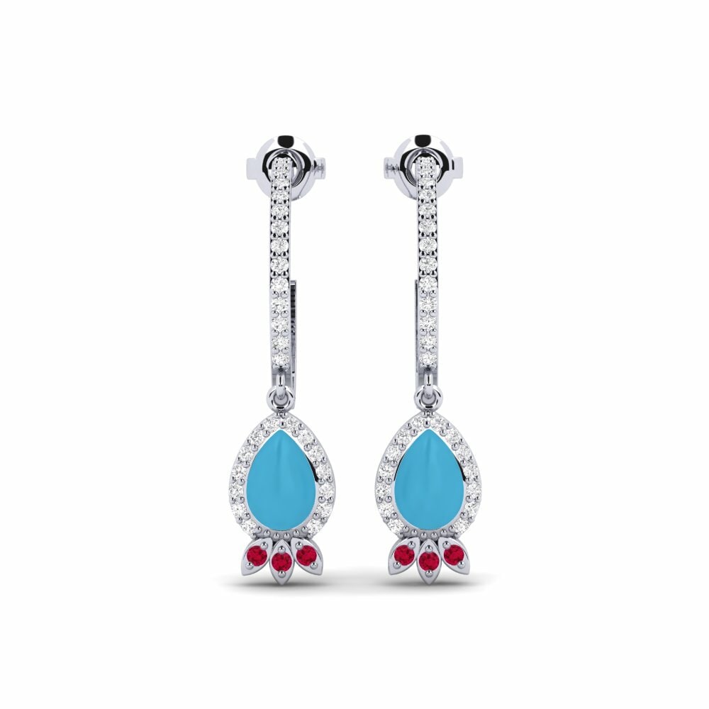 925 Zilver Dames Oorbellen Plunksna