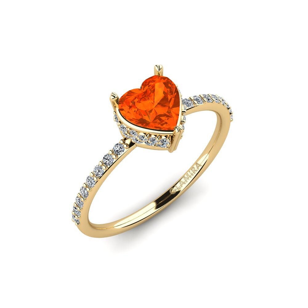 Fire Opal Engagement Ring Heartlin