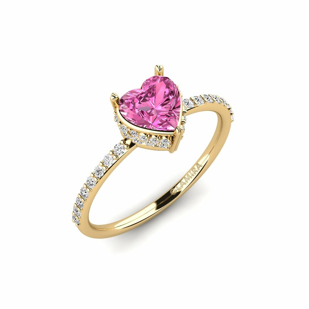 Pink Topaz Engagement Ring Heartlin