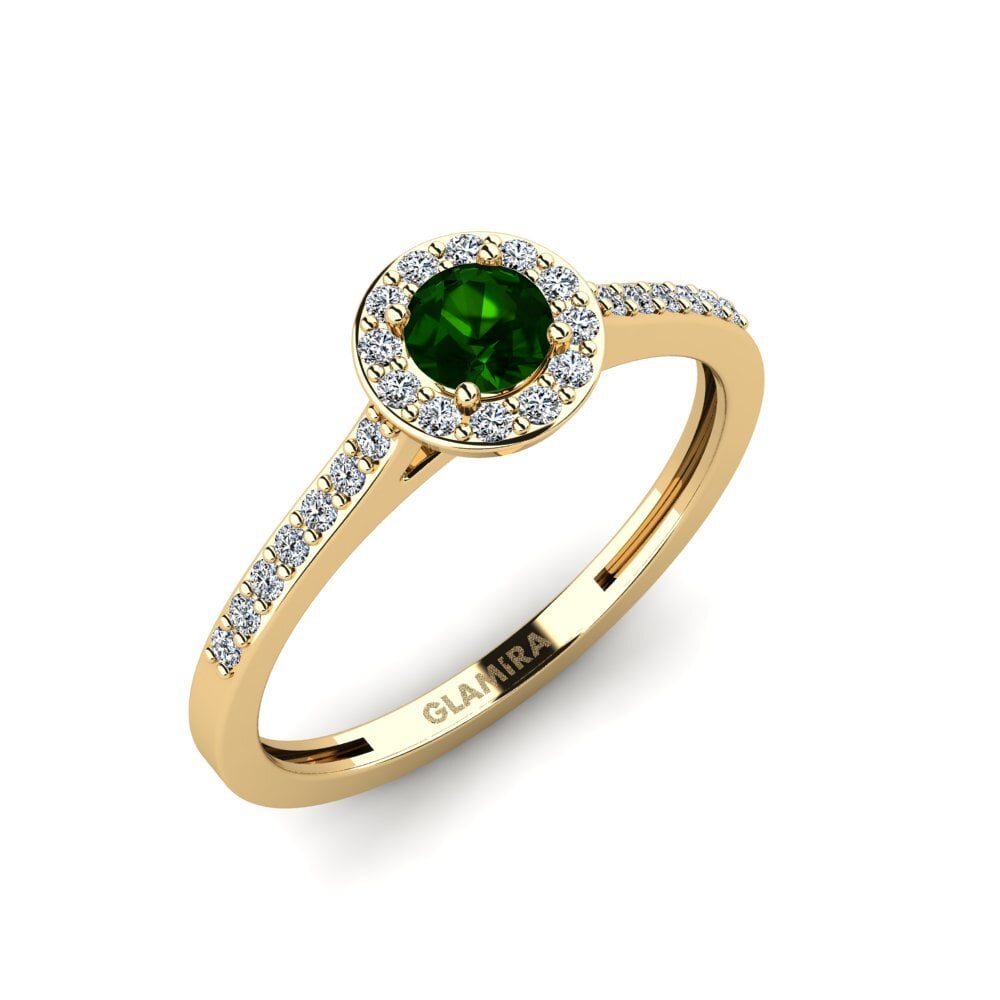 Green Tourmaline Engagement Ring Lumini
