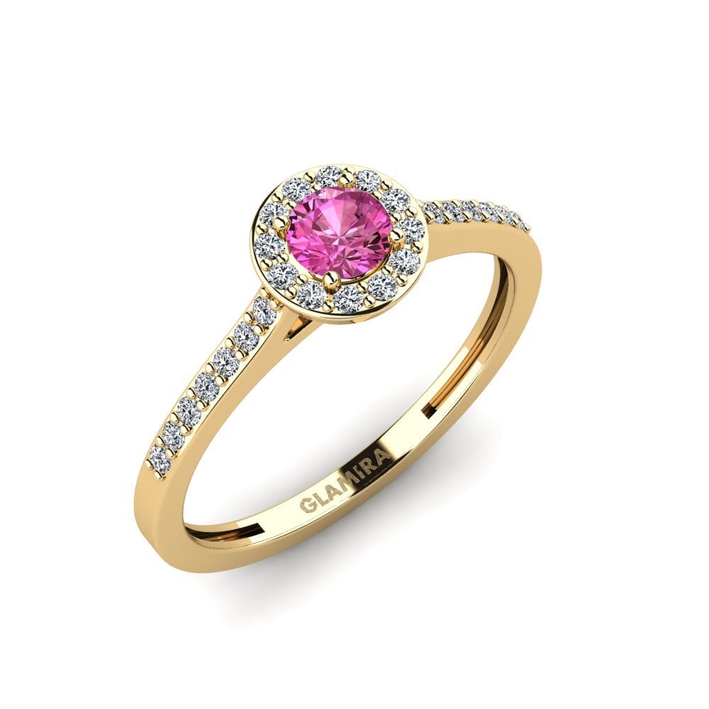 Pink Topaz Engagement Ring Lumini