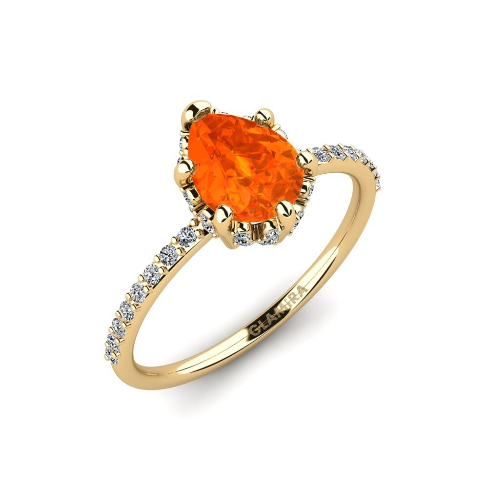 Fire Opal Engagement Ring Nicolena