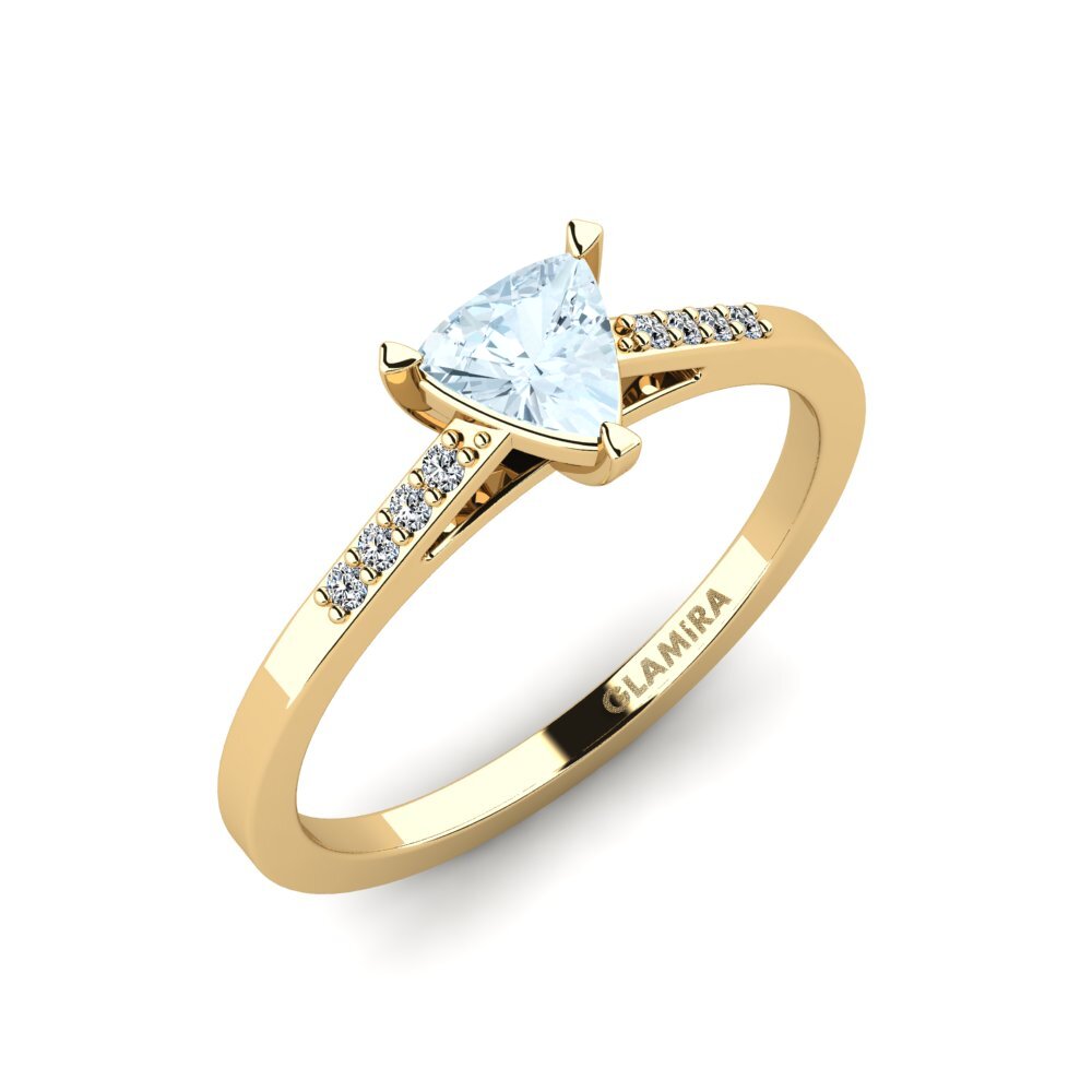 Trillion Aquamarine Engagement Ring Nopalle