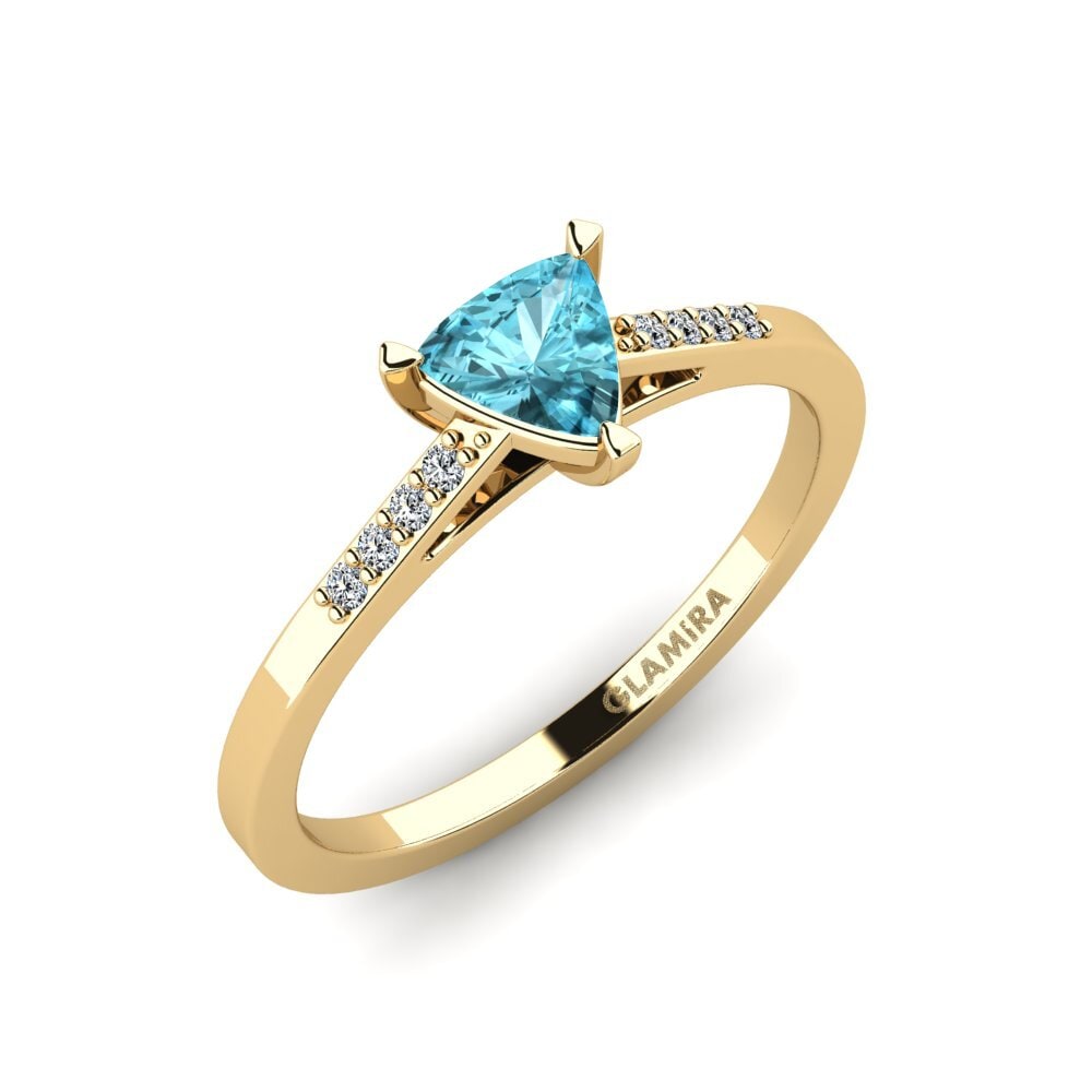 Blue Zircon Engagement Ring Nopalle