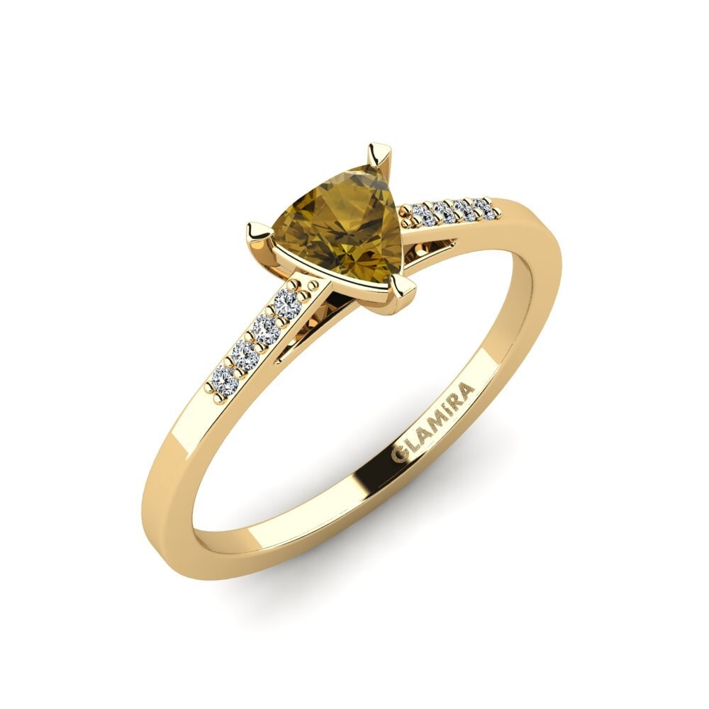 Brown Zircon Engagement Ring Nopalle