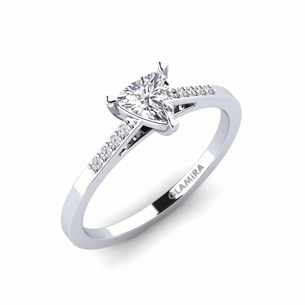 9ct White Gold Diamond Engagement Ring Nopalle