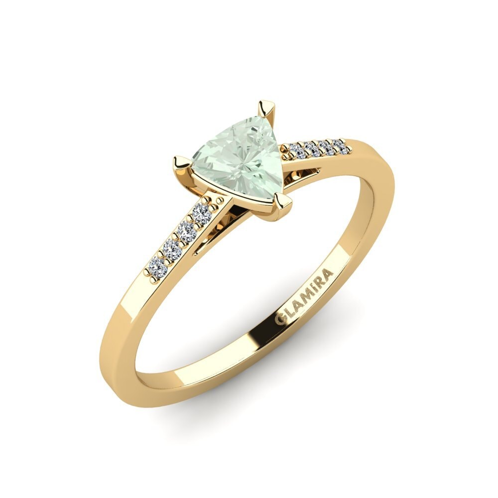 Green Amethyst Engagement Ring Nopalle