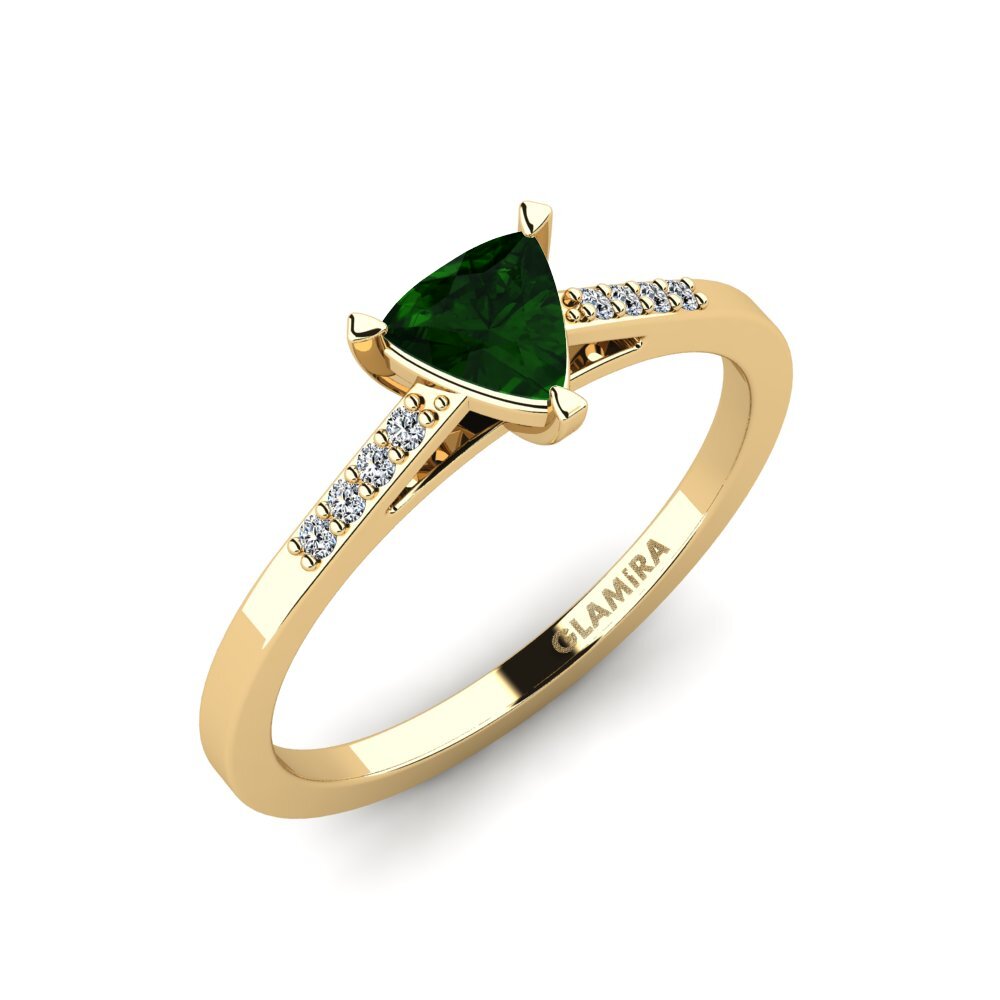 Green Tourmaline Engagement Ring Nopalle