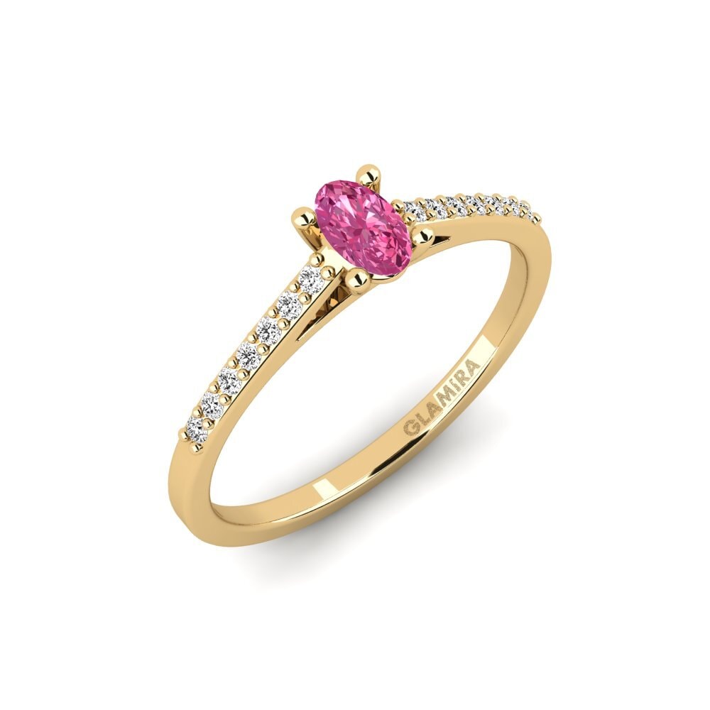 Oval Pink Tourmaline Engagement Ring Ocorie