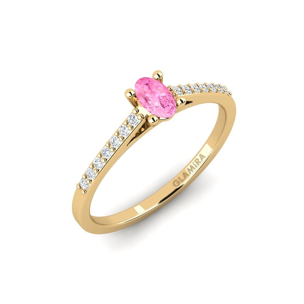 Oval Pink Sapphire Engagement Ring Ocorie