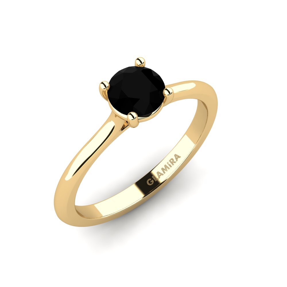 Black Diamond Engagement Ring Pavon