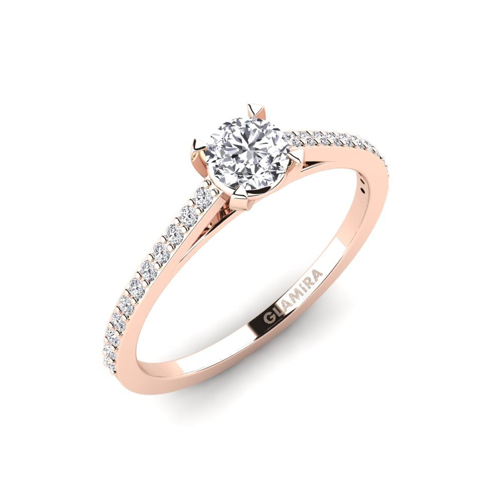 14ct Rose Gold Lab Grown Diamond Engagement Ring Roenou