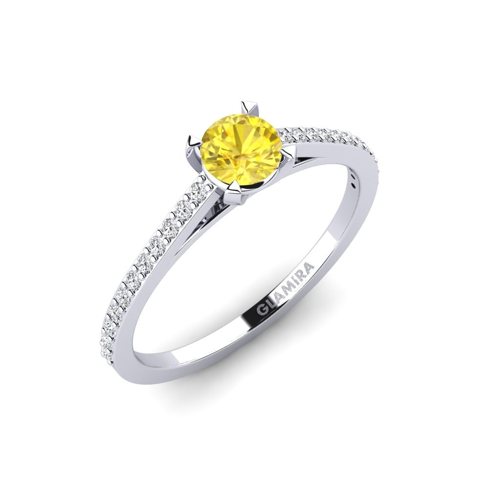Yellow Sapphire Engagement Ring Roenou