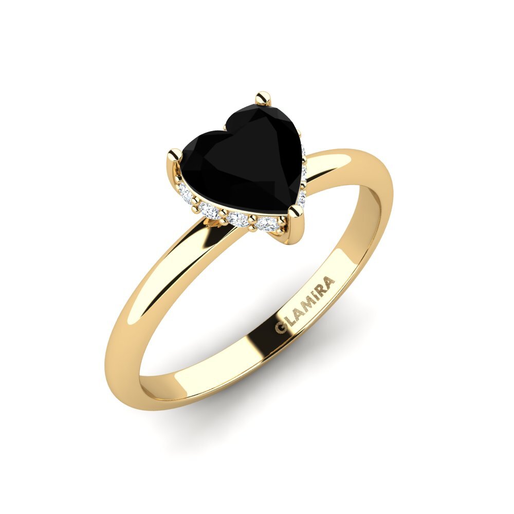 Black Onyx Engagement Ring Saiorsa