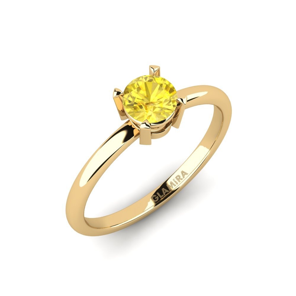 Yellow Sapphire Engagement Ring Sora