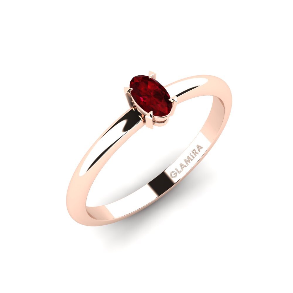 14ct Rose Gold Ruby Engagement Ring Staay
