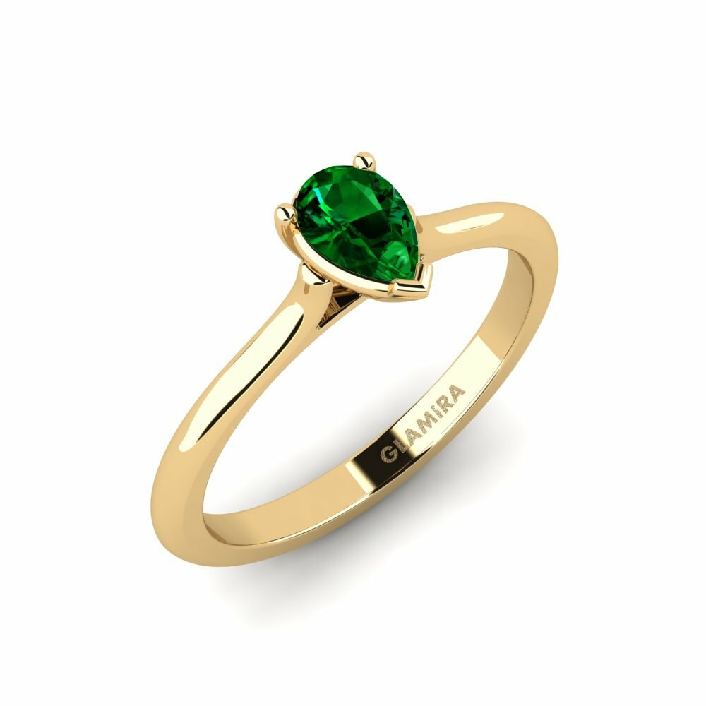 Green Zirconia Engagement Ring Sualst