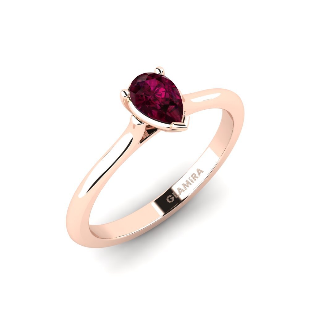 14ct Rose Gold Rhodolite Garnet Engagement Ring Sualst