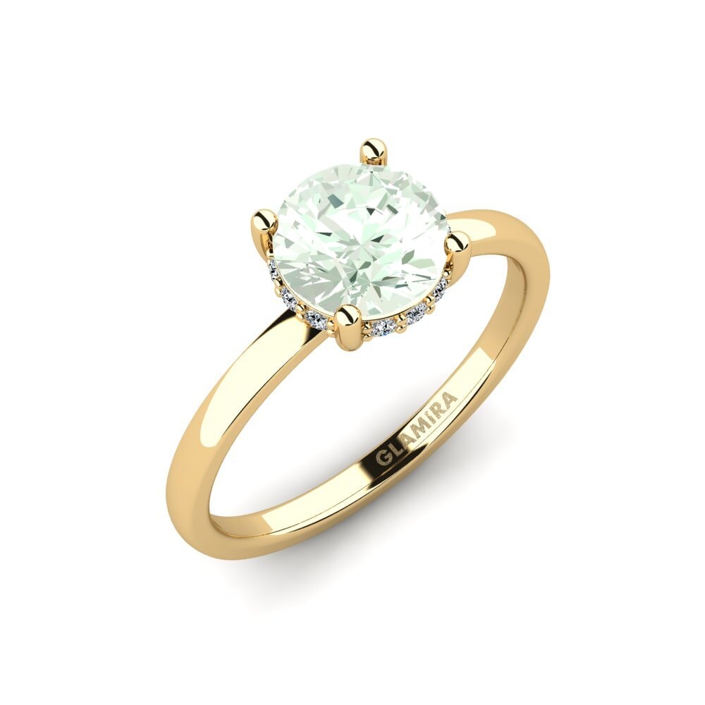 Green Amethyst Engagement Ring Vennis