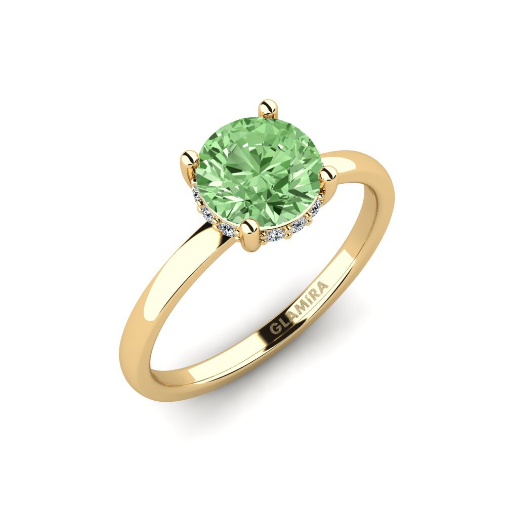 Green Diamond Engagement Ring Vennis