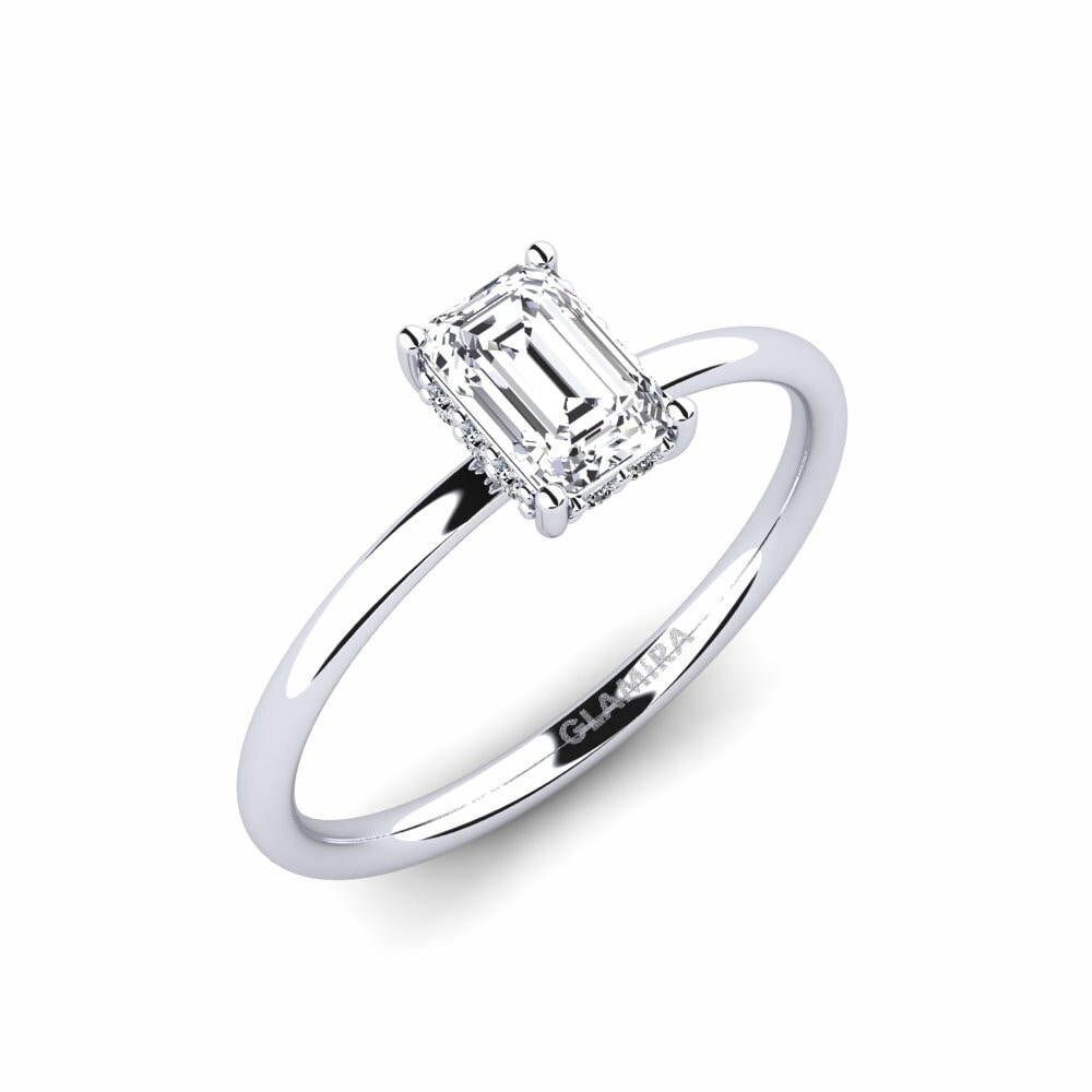 Design Solitaire Engagement Rings Wulden 585 White Gold Lab Grown Diamond