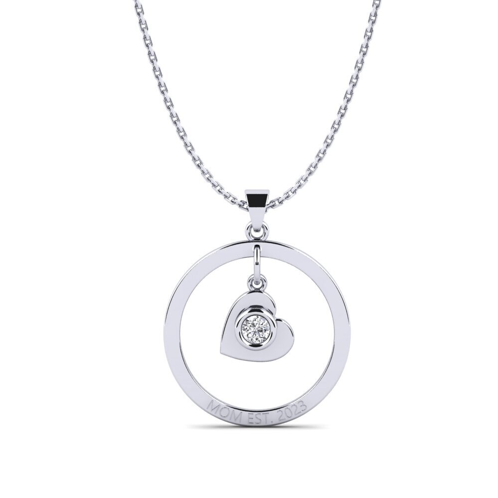 950 Platin Moissanit Damen anhänger Defla