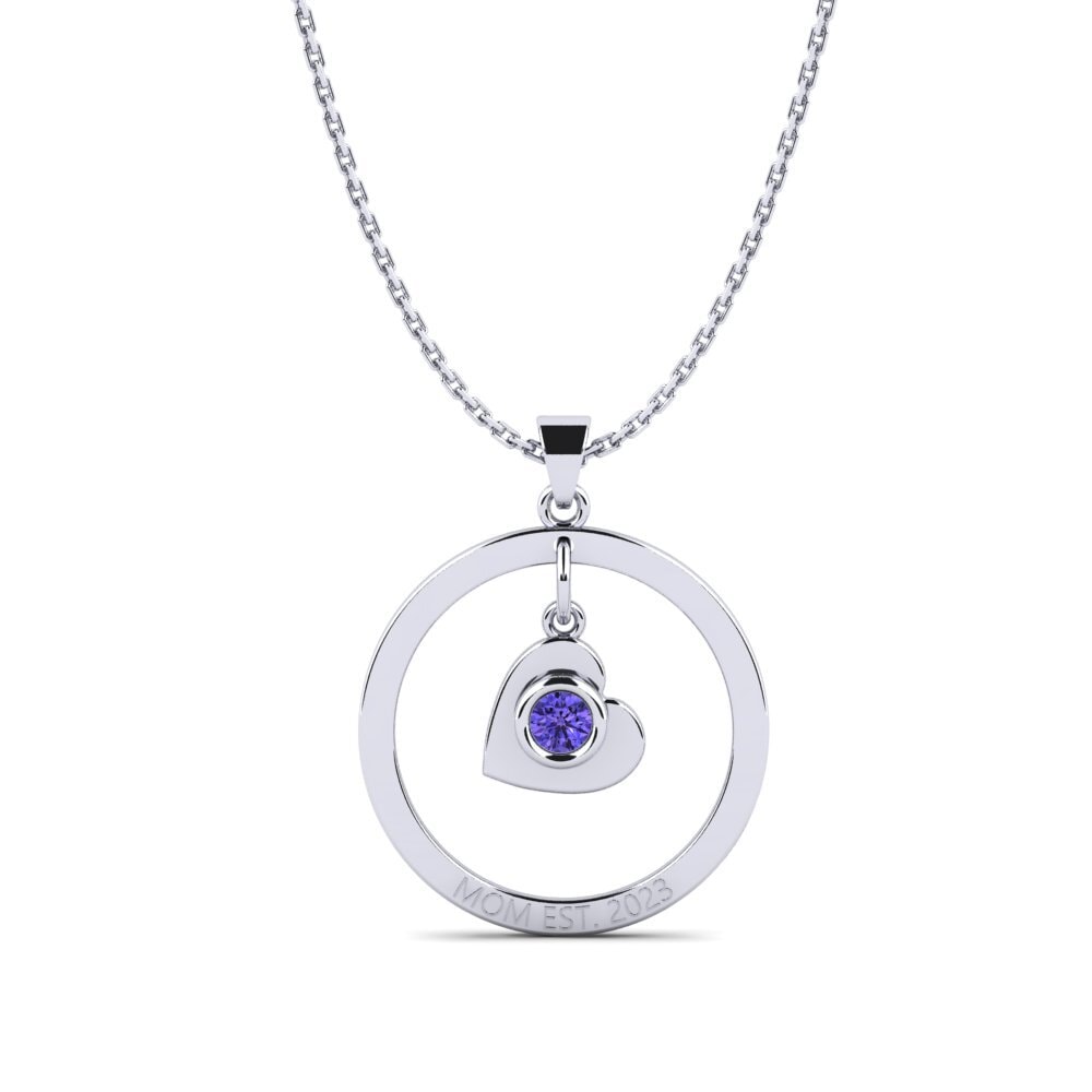 950 Palladium Tansanit Damen anhänger Defla