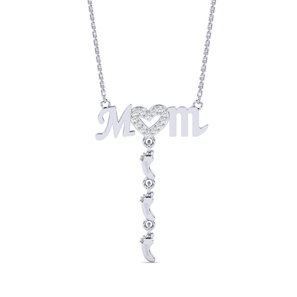 950 Platin Moissanit Damen halskette Latige