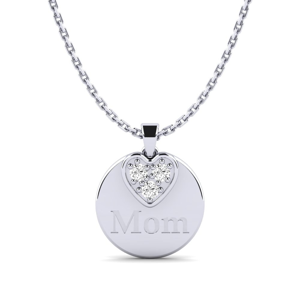 950 Platin Moissanit Damen anhänger Omma