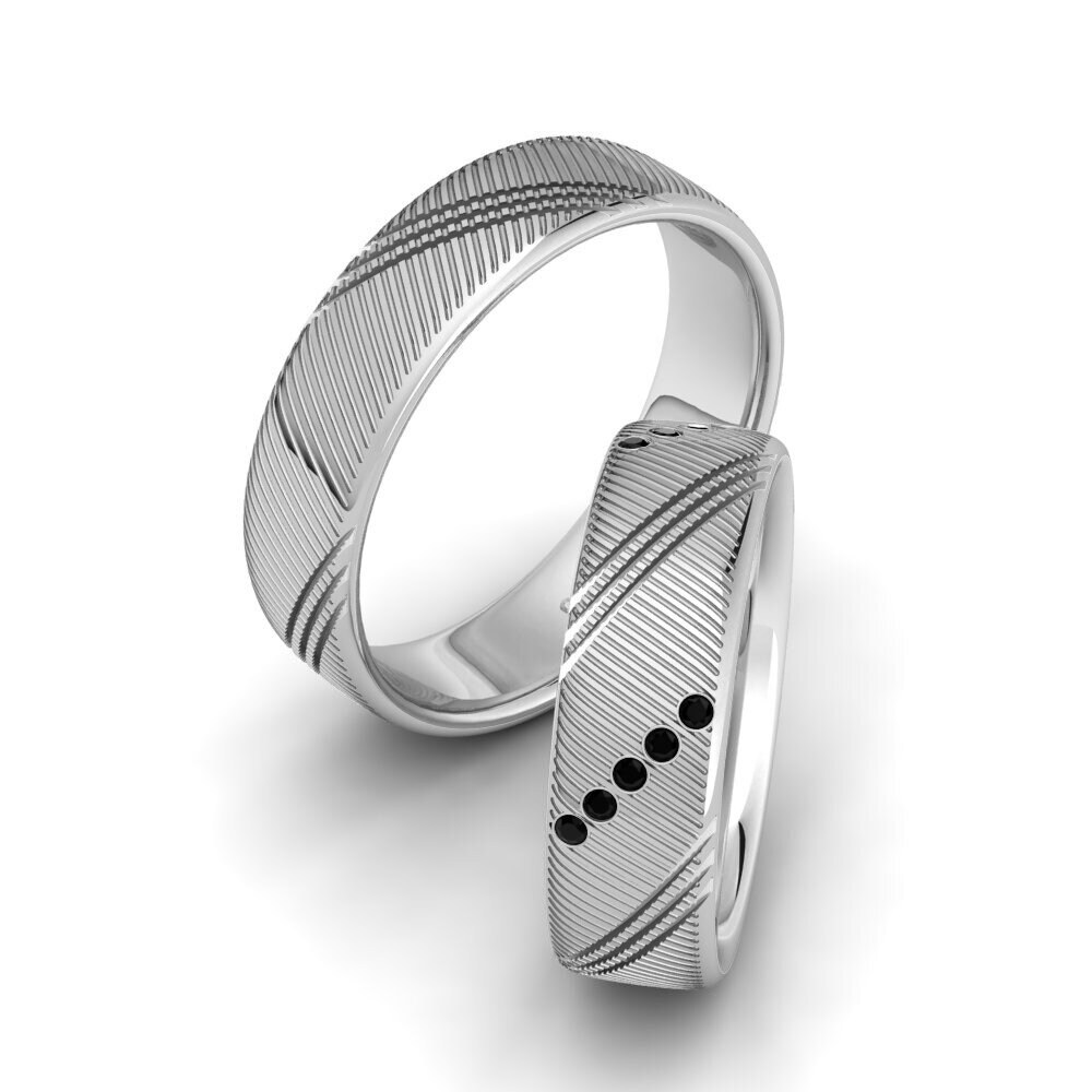 黑瑪瑙 結婚戒指 Captivating Stream 6 mm