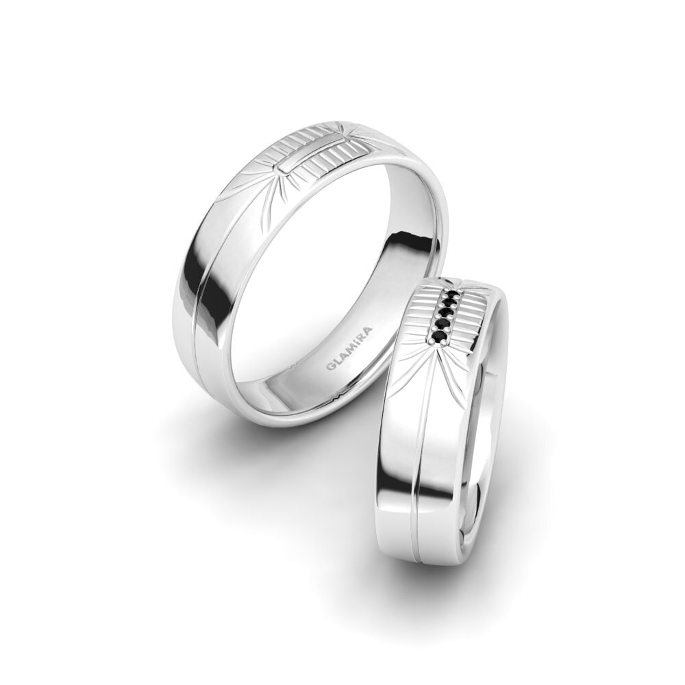 Black Onyx Wedding Ring Captivating Twist 6 mm