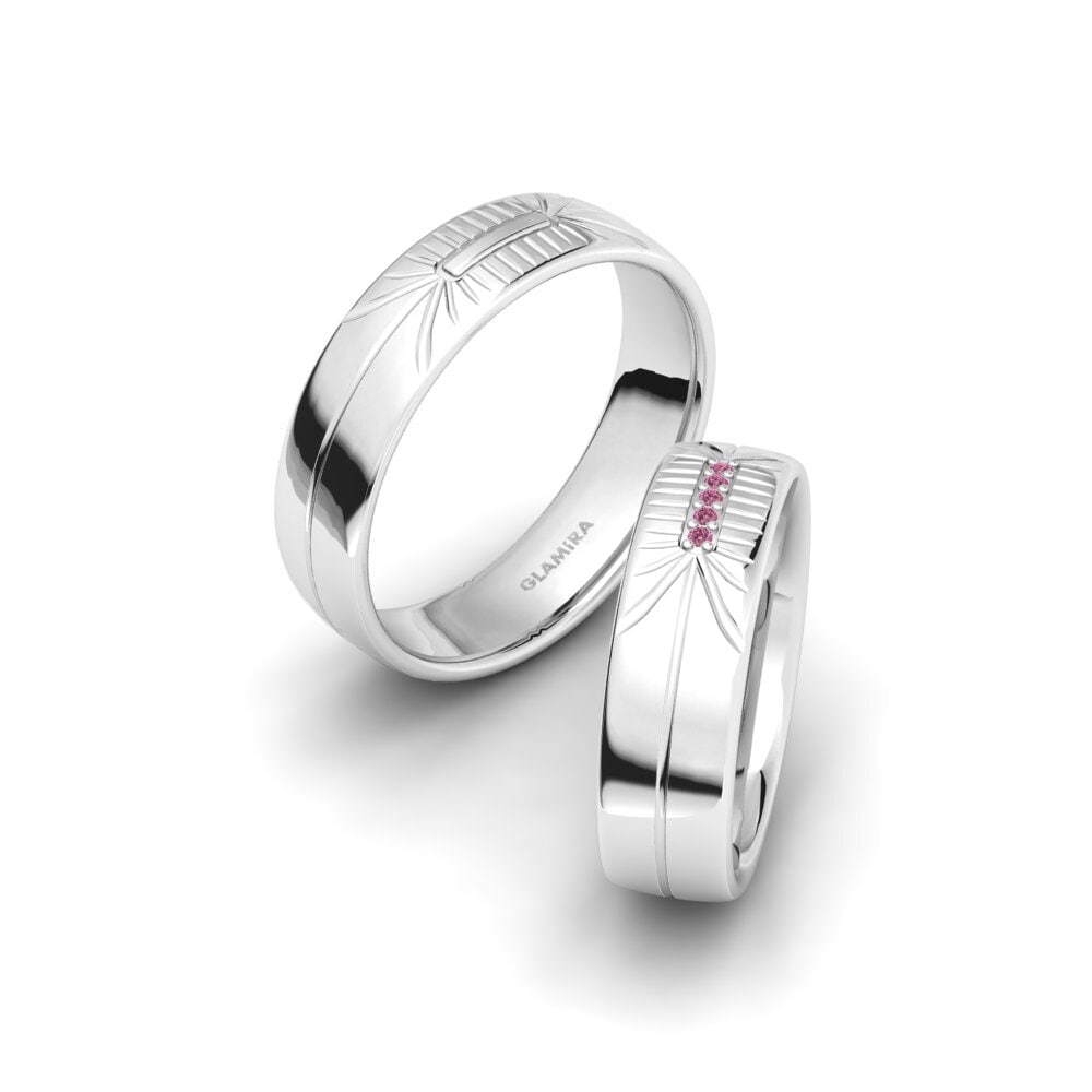 Rhodolite Garnet Wedding Ring Captivating Twist 6 mm