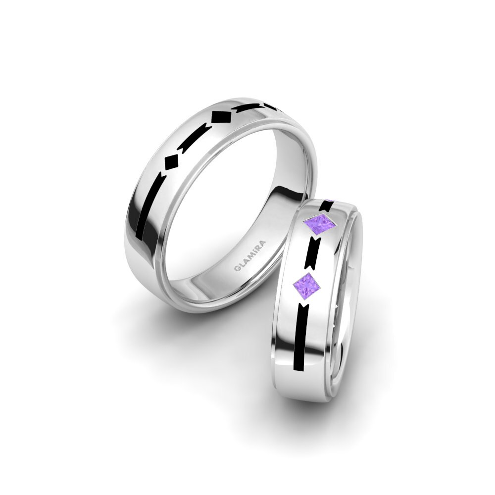 紫水晶 結婚戒指 Glamorous Dimension 6 mm