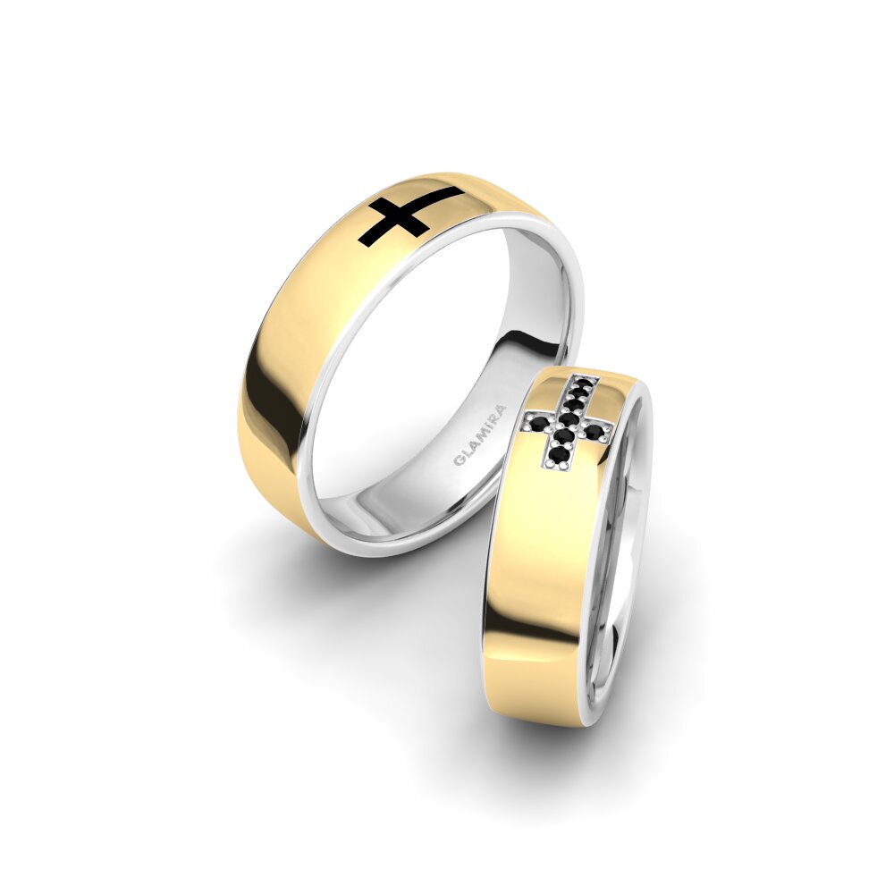 Diamante Negro Anillo de boda Glamorous Logic 6 mm
