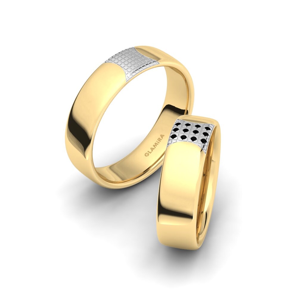 Black Onyx Wedding Ring Glamorous Meeting 6 mm