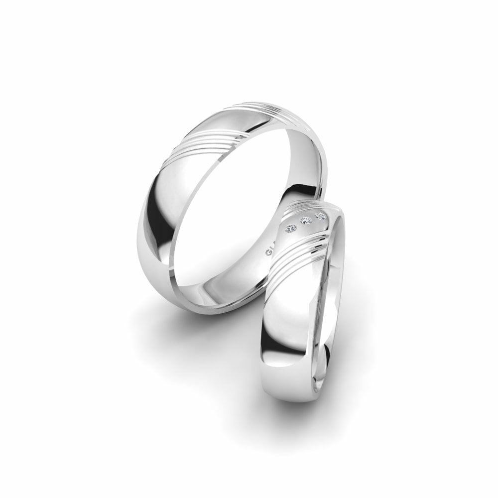 Bague de Mariage Glamorous Mind 5 mm Palladium 950