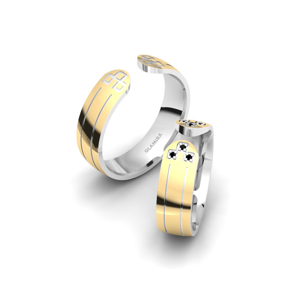 黑瑪瑙 結婚戒指 Glamorous Oasis 6 mm