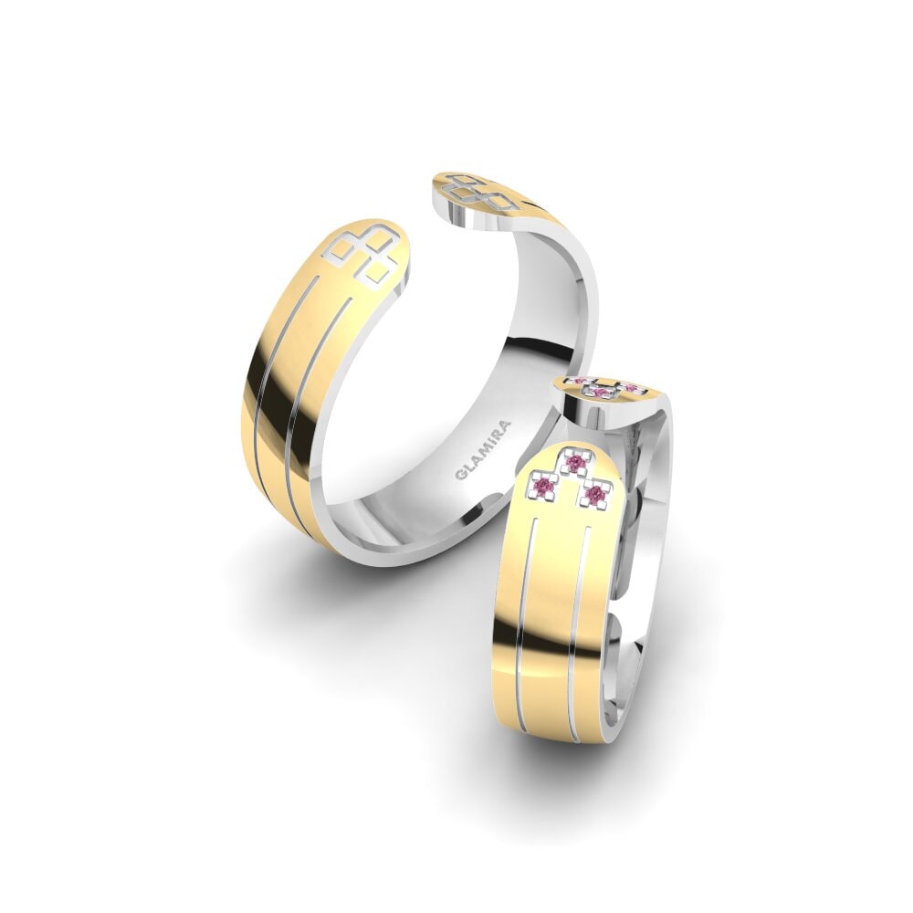 Rhodolite Garnet Wedding Ring Glamorous Oasis 6 mm