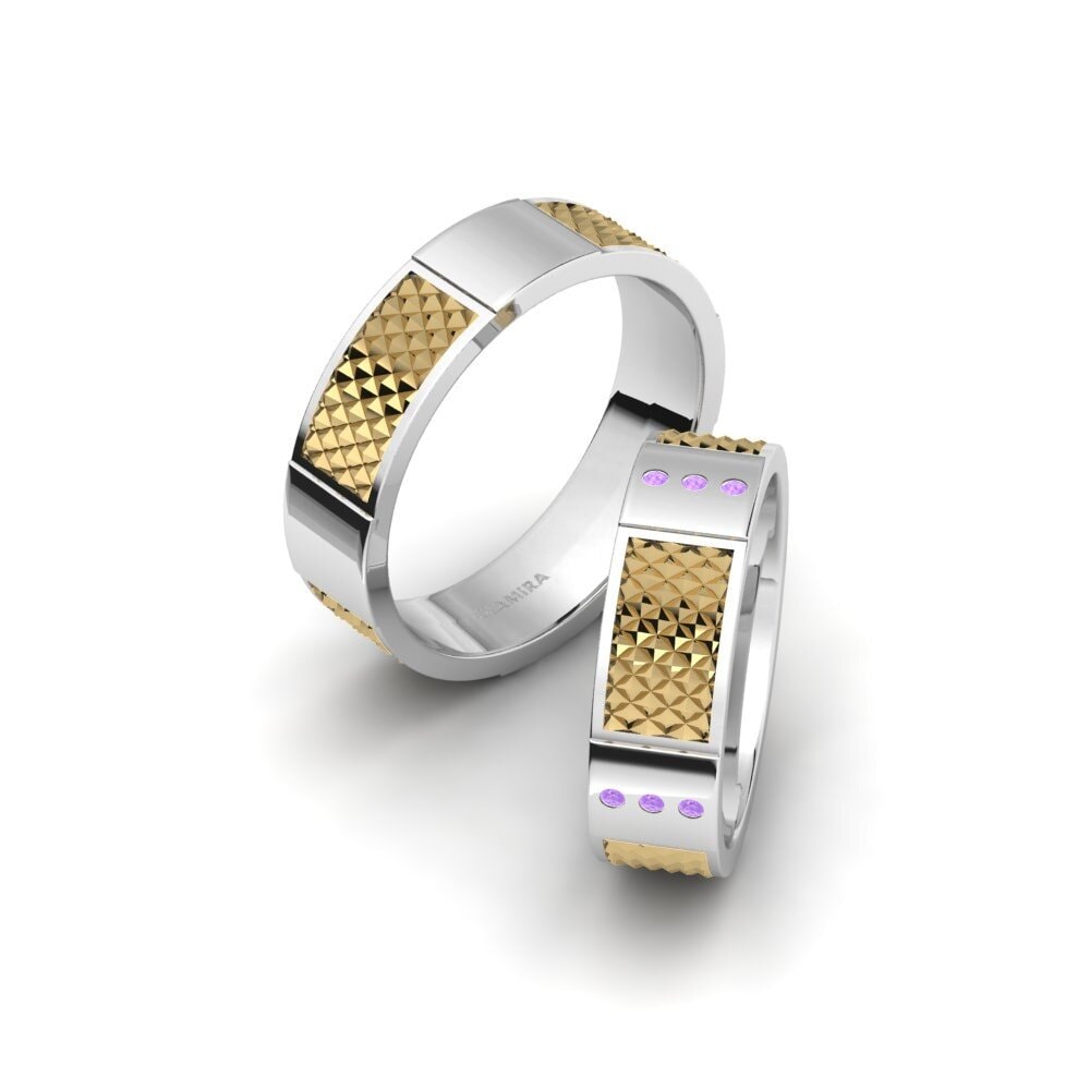 紫水晶 結婚戒指 Glamorous Possar 6 mm