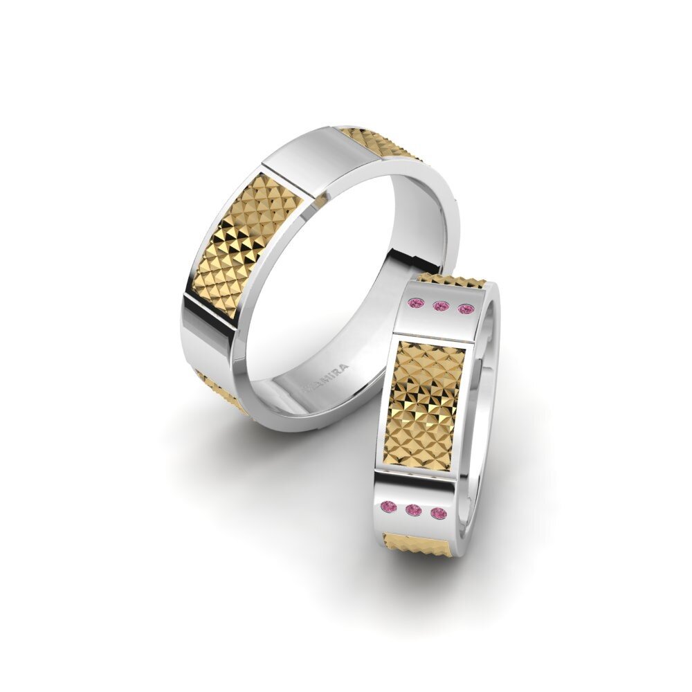 Rhodolite Garnet Wedding Ring Glamorous Possar 6 mm