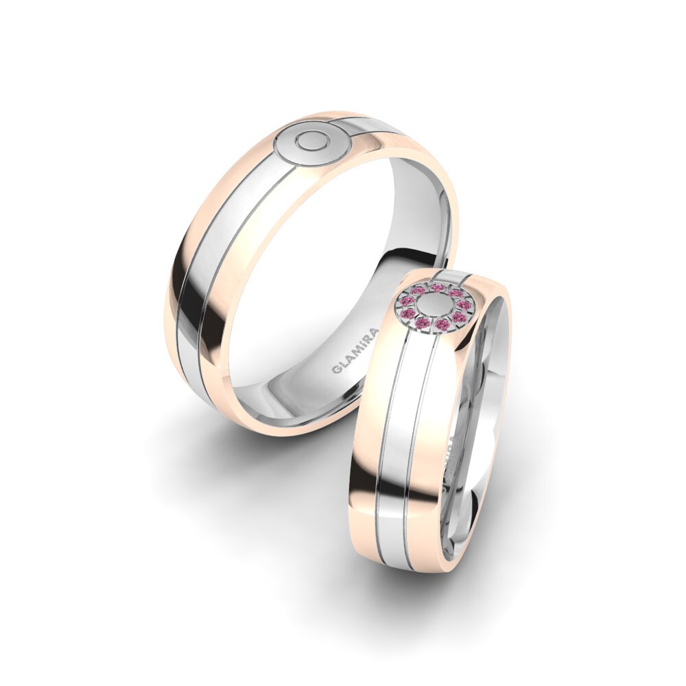 Rhodolite Garnet Wedding Ring Spectacular Mind 6 mm
