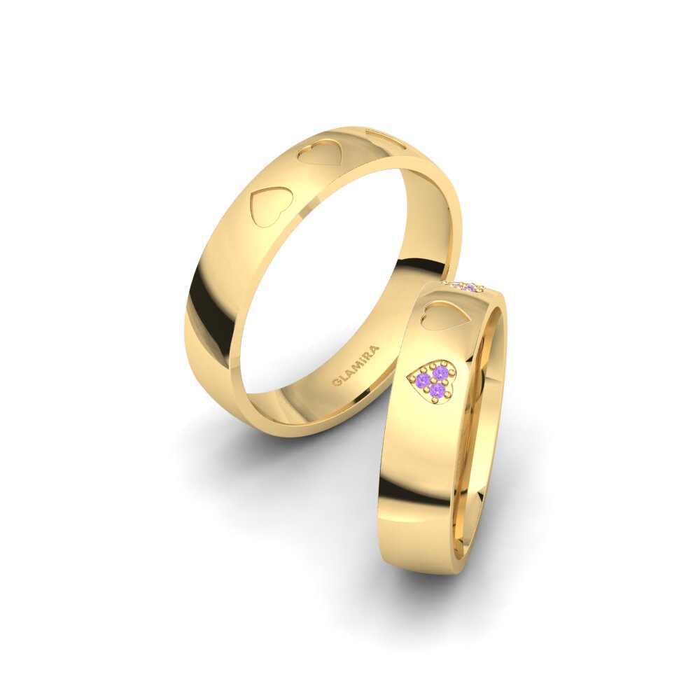紫水晶 結婚戒指 Winsome Glory 5 mm