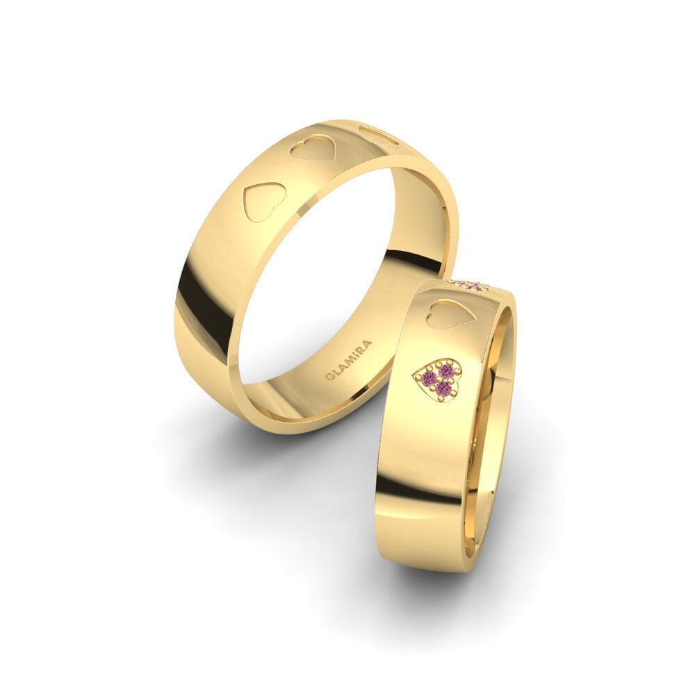 Rhodolite Garnet Wedding Ring Winsome Glory 6 mm